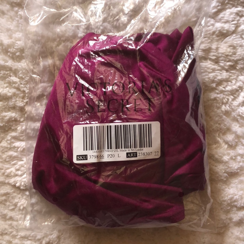 Fuchsia ruffle one piece from Victoria’s Secret